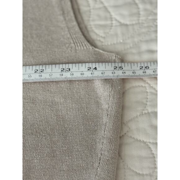 ANN TAYLOR Linen Blend Cap-Sleeve Crew Neck Pullover Beige NWT Sweater Size XL - Picture 9 of 11